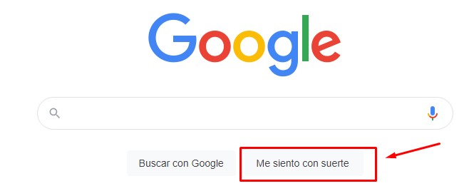 me siento con suerte de google