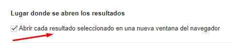 Personalizar resultados de búsqueda de Google en pestaña nueva