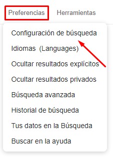 personalizar resultados de búsqueda de google por preferencia